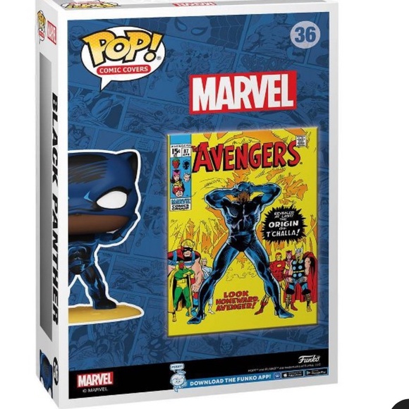 Funko POP! Comic Cover: Marvel - Avengers Black Panther Figure - Picture 3 of 6